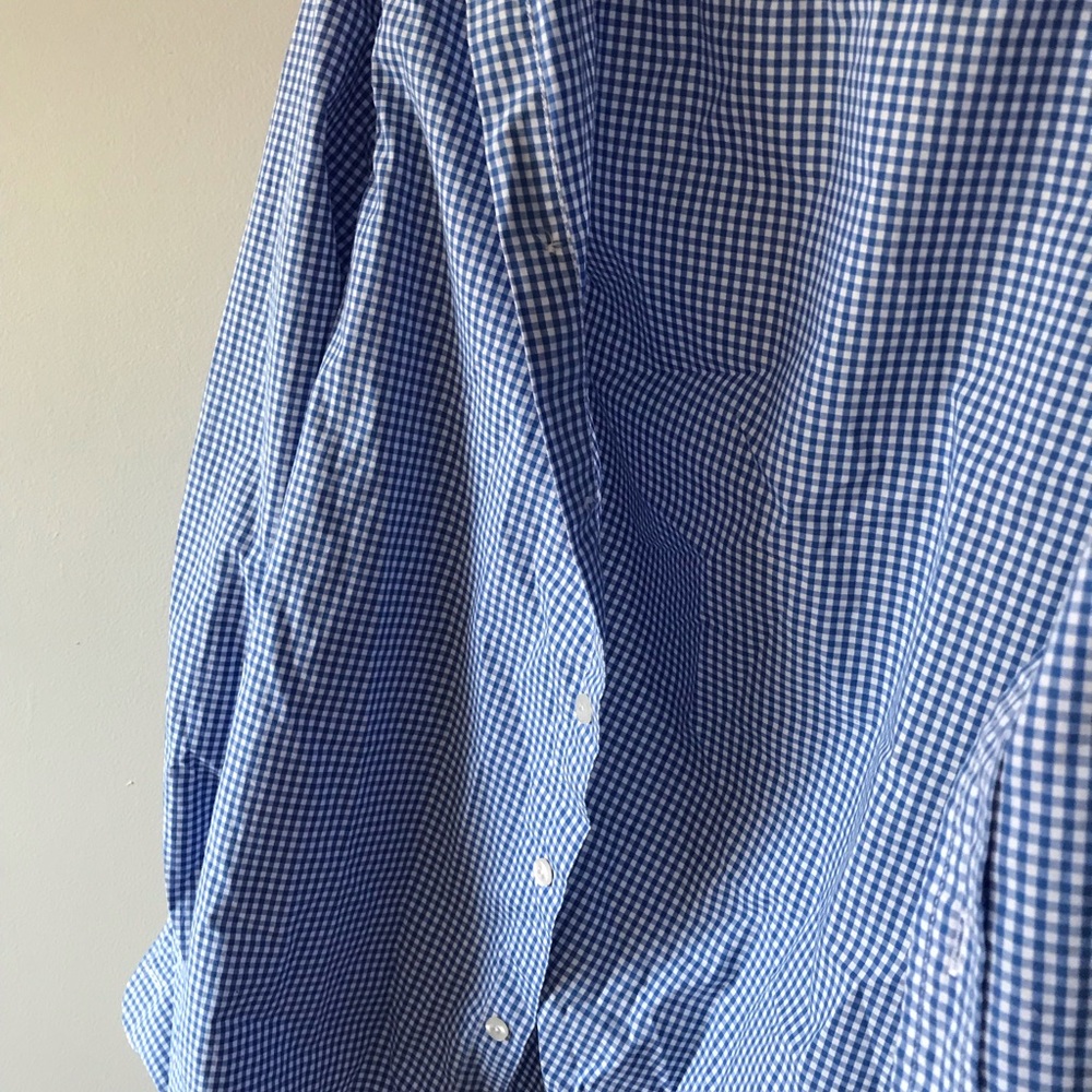 Blue plaid button down - Picture 3 of 3
